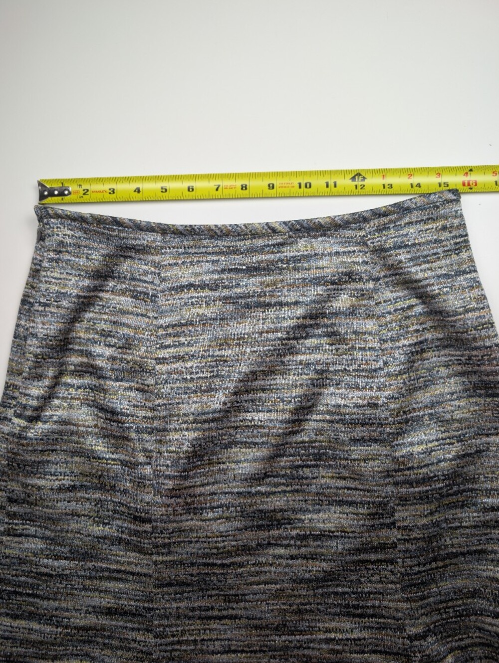 Isabel & Nina Womens Tweed Skirt Suit Set Metallic Gold Gray Size 10 EUC - Picture 12 of 15